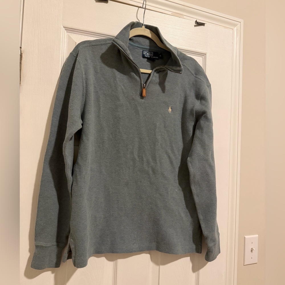 Polo Ralph Lauren dusty blue men’s small quarter zip sweater